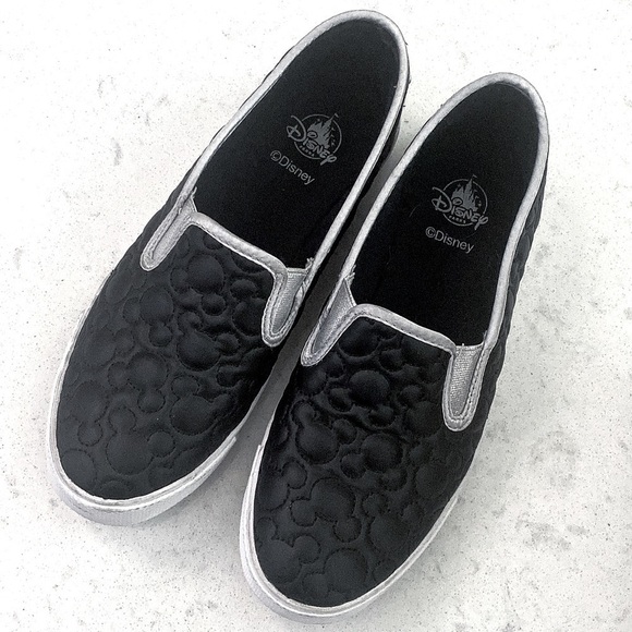 Disney Shoes - Women's Disney Parks Black Mickey Mouse Slip On Sneakers Shoes - Size: 6 🖤